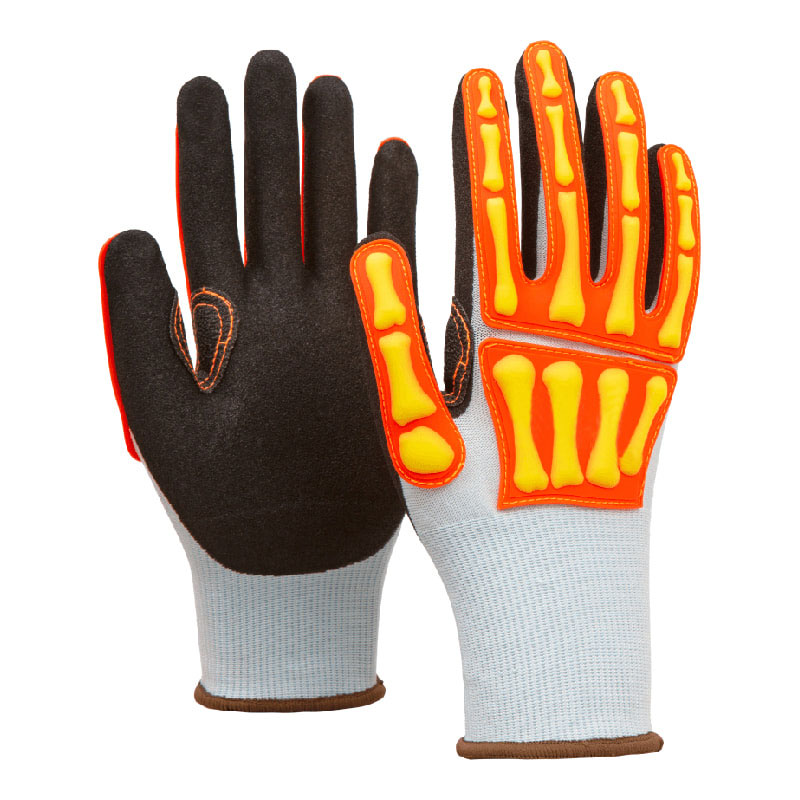 Guantes de flexibilidad de rendimiento antivibración HPPE calibre 18