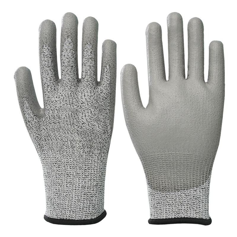 Guantes de jardinería de PU anticorte calibre 13 nivel 5